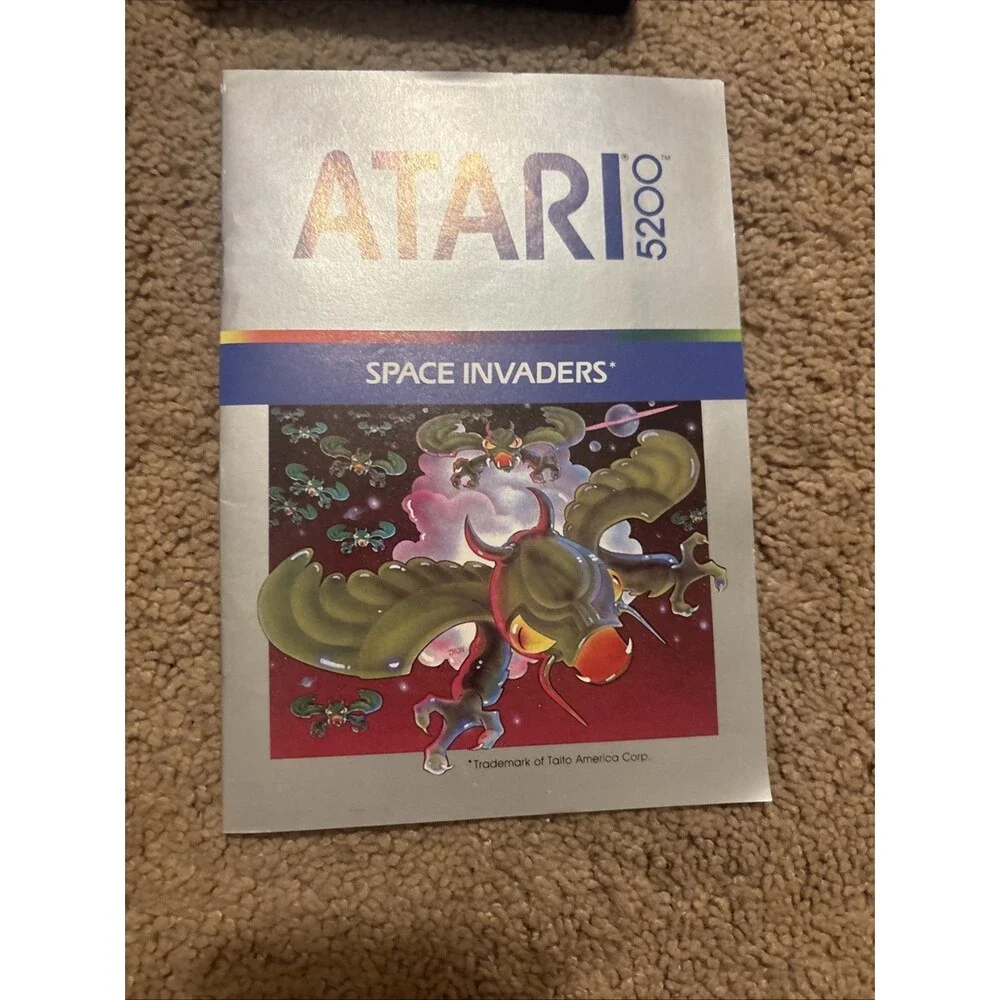 Atari Space Invaders Atari 5200 Shooter Arcade Game Cartridge w/ Manual